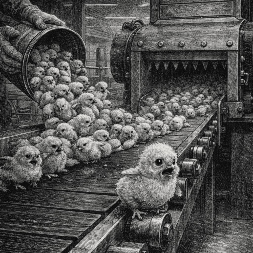 murdered baby chicks